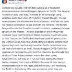 Trump threatens to punish Canada with 10% extra import tax for not pulling down anti-tariffs ad sooner