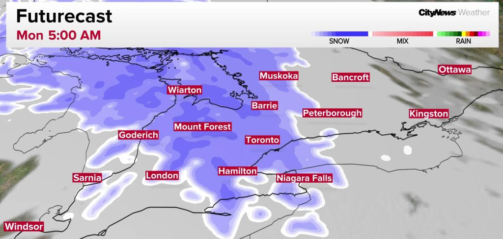 Monday snowfall in Toronto, GTA could prove ‘problematic’ for morning commute