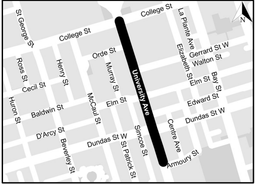 Watermain replacement work closes lanes on portion of University Avenue until spring 2027