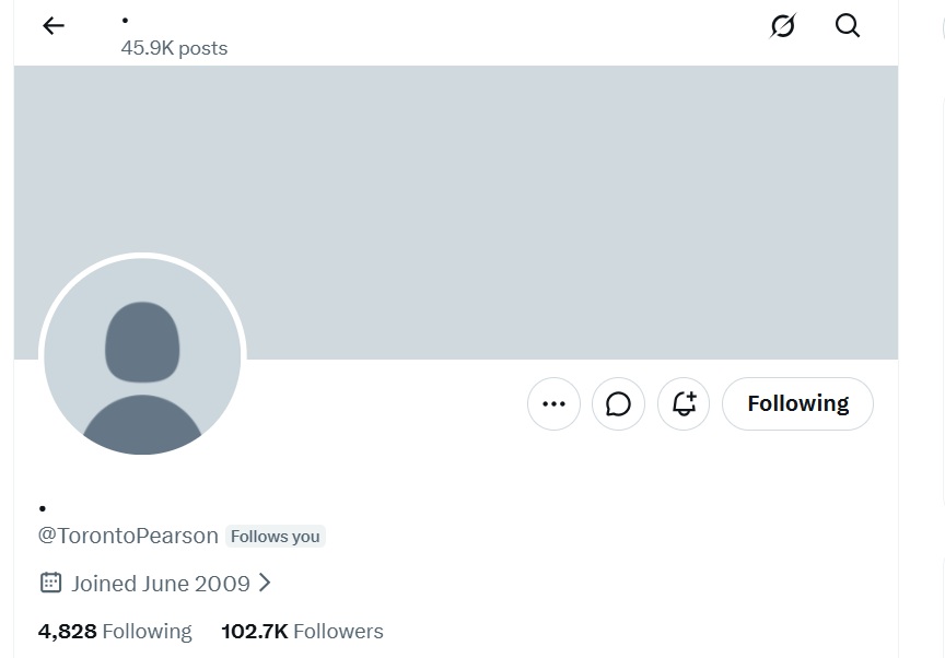 Toronto Pearson Airport X account briefly hacked by cryptocurrency coin promotion